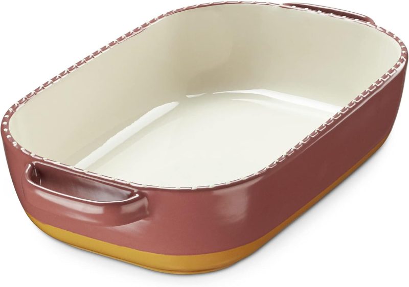Baking Dish, 75 oz Ceramic Baking Dishes for Oven, Ceramic Bakeware, Casserole Dish, Rectangular Lasagna Pan Deep, Porcelain Baking Pan for Cooking, Cake, Banquet , Oven Safe, 11.5X 7.5 Inch