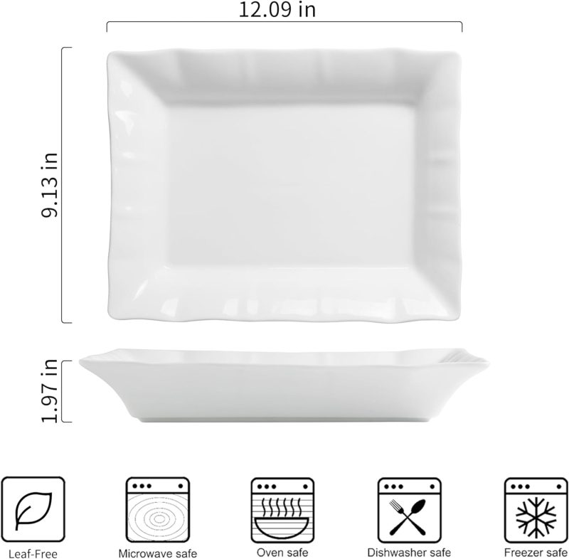 Porcelain Baking Set of 2, Ceramic Baking Dish Baking Pan