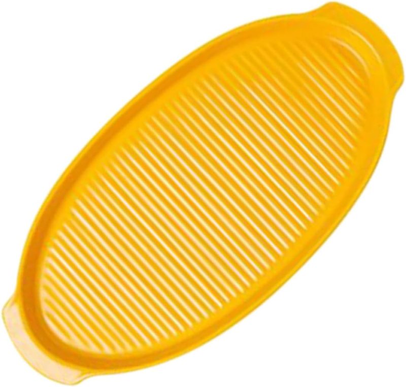 Ceramic Baking Pan Double Ear Oval Tray Versatile for Baking Dish Elegant Safe Handle