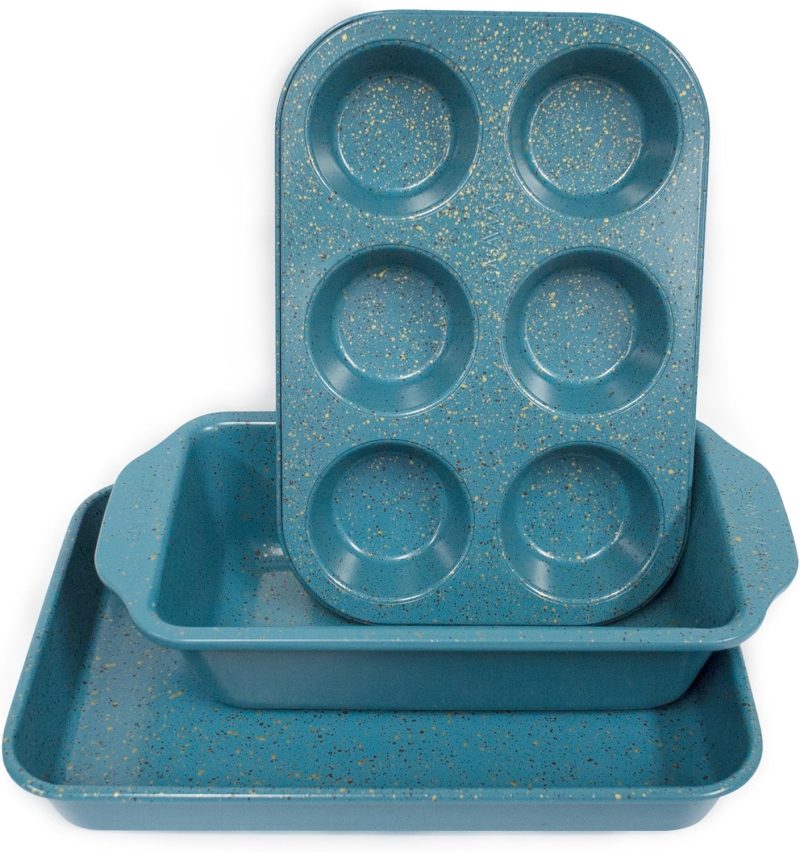 Toaster Oven 3-Piece Set (Blue - Granite)